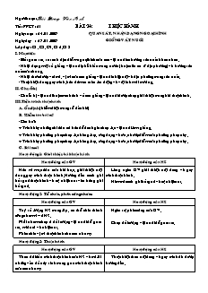 Giáo án môn Công nghệ lớp 10 - Bài 24: Quan sát, nhận dạng ngoại giống vật nuôi