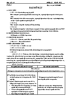 Giáo án môn Công nghệ lớp 10 - Tiết 1: Bài mở đầu