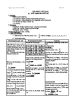 Giáo án môn Đại số khối 11 - Chương IV: Giới hạn