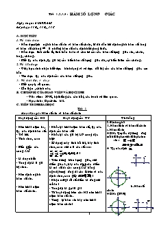 Giáo án môn Đại số khối 11 (giáo án 3 cột)