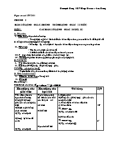 Giáo án môn Đại số khối 11 -  Tiết 1: Các hàm số lượng giác