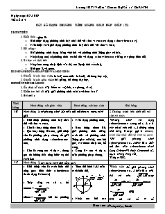 Giáo án môn Đại số khối 11 - Tiết 14: Một số dạng phương trình lượng giác đơn giản