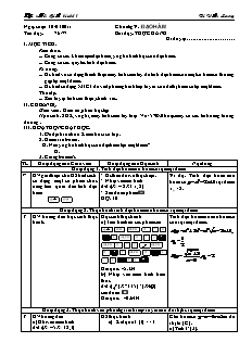 Giáo án môn Đại số khối 11 - Tiết 76, 77: Bài dạy: Thực hành