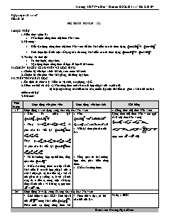 Giáo án môn Đại số khối 11 - Trường THPT Võ Giữ - Tiết 29: Nhị thức niu - Tơn