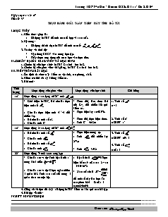 Giáo án môn Đại số khối 11 - Trường THPT Võ Giữ - Tiết 37: Thực hành giải toán trên máy tính bỏ túi