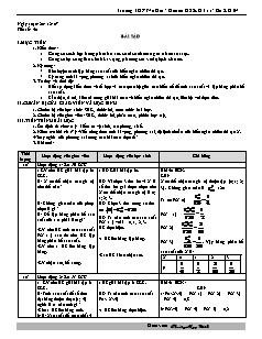 Giáo án môn Đại số khối 11 - Trường THPT Võ Giữ - Tiết 40: Bài tập