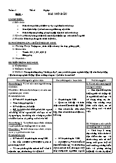 Giáo án môn Đại số lớp 11 - Bài 1: Bài mở đầu