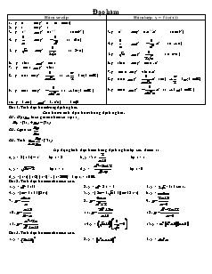 Giáo án môn Đại số lớp 11 - Bài tập tổng hợp về đạo hàm
