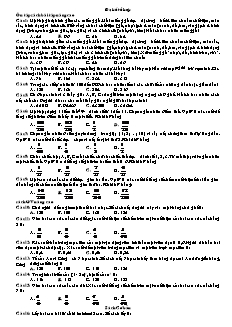 Giáo án môn Đại số lớp 11 - Bài tập trắc nghiệm tổ hợp xác suất