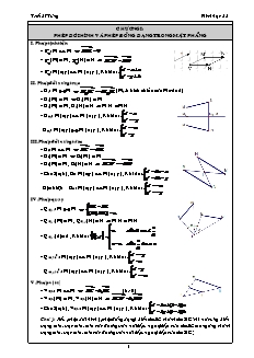 Giáo án môn Đại số lớp 11 - Chương I: Phép dời hình và phép đồng dạng trong mặt phẳng