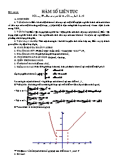 Giáo án môn Đại số lớp 11 - Hàm số liên tục