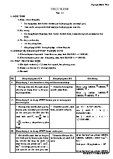 Giáo án môn Đại số lớp 11 - Tiết 11: Thực hành