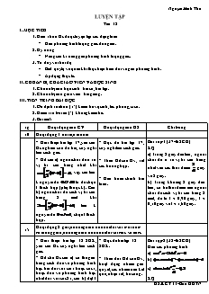 Giáo án môn Đại số lớp 11 - Tiết 18: Luyện tập