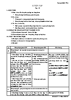 Giáo án môn Đại số lớp 11 - Tiết 19: Luyện tập