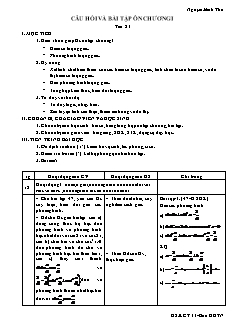 Giáo án môn Đại số lớp 11 - Tiết 21: Câu hỏi và bài tập ôn chương I