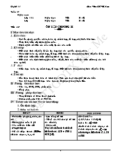 Giáo án môn Đại số lớp 11 - Tiết 36: Ôn tập chương II