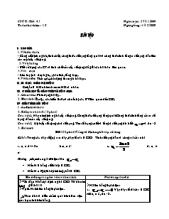 Giáo án môn Đại số lớp 11 - Tiết 43: Bài tập