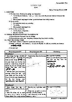 Giáo án môn Đại số lớp 11 - TIết 5: Luyện tập