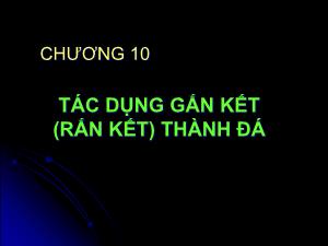 Giáo án môn Địa lý lớp 10 - Tác dụng gắn kết (rắn kết) thành đá