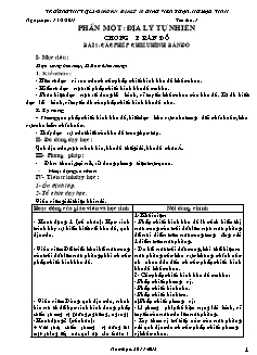 Giáo án môn học Địa lý 10 - Bài 1 đến bài 16