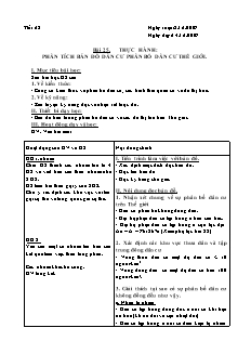 Giáo án môn học Địa lý 10 - Bài 25: Thực hành: phân tích bản đồ dân cư phân bố dân cư thế giới