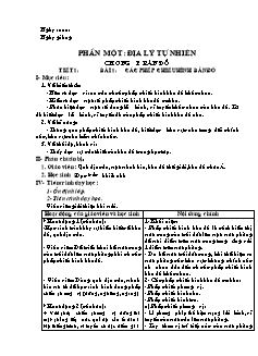 Giáo án môn học Địa lý 10 (đầy đủ, chi tiết)