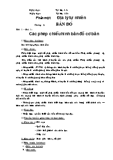 Giáo án môn học Địa lý 10 - Tiết 1 đến tiết 22