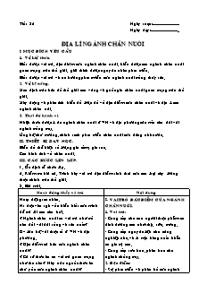 Giáo án môn học Địa lý 10 - Tiết 32: Địa lí ngành chăn nuôi