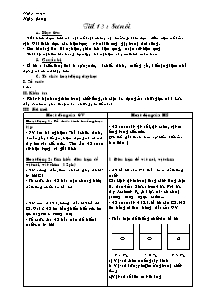Giáo án môn học Vật lý 8 tiết 13: Sự nổi