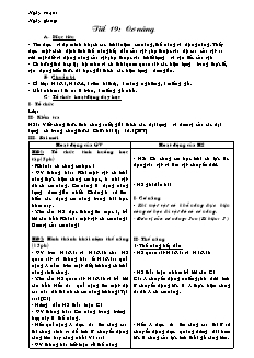 Giáo án môn học Vật lý 8 tiết 19: Cơ năng