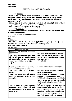 Giáo án môn học Vật lý 8 tiết 9: Áp suất khí quyển