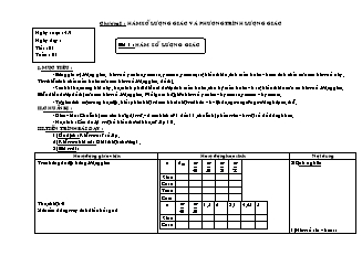 Giáo án môn Toán 11 - Bài 1: Hàm số lượng