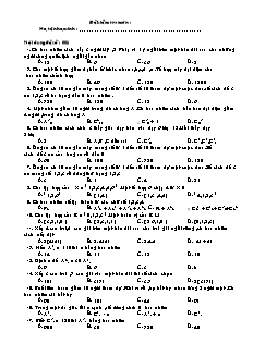 Giáo án môn Toán 11 - Kiểm tra môn Toán