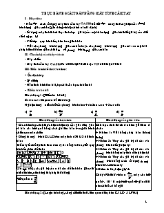 Giáo án môn Toán 11 - Thực hành giải toán bằng máy tính cầm tay