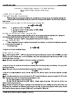 Giáo án môn Toán khối 11 - Bài 1: Dòng điện trong kim loại