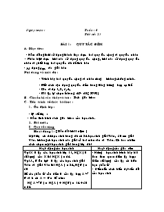 Giáo án môn Toán khối 11 - Bài 1: Quy tắc đếm