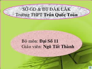 Giáo án môn Toán khối 11 - Bài 3: Nhị thức niu – Tơn