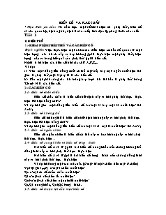 Giáo án môn Toán khối 11 - Biến cố và xác suất