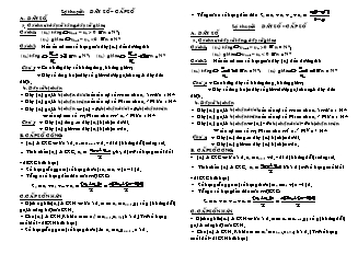 Giáo án môn Toán khối 11 - Lý thuyết: Dãy số – cấp số