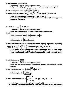 Giáo án môn Toán khối 11 - Ôn thi học kì II