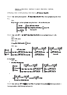 Giáo án môn Toán khối 11 - Phần I: Phương trình và bất phương trình