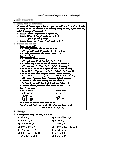 Giáo án môn Toán khối 11 - Phương pháp quy nạp toán học