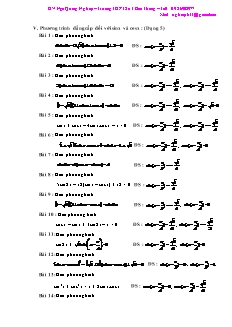 Giáo án môn Toán khối 11 - Phương trình lượng giác 5