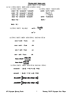 Giáo án môn Toán khối 11 - Phương trình lượng giác