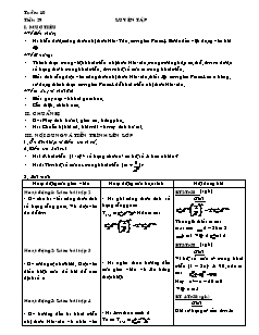 Giáo án môn Toán khối 11 - Tiết 29: Luyện tập
