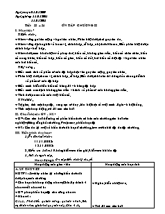 Giáo án môn Toán khối 11 - Tiết 33 + 34 Ôn tập chương II