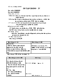 Giáo án môn Toán khối 11 - tiết 60, 61: Ôn tập chương IV