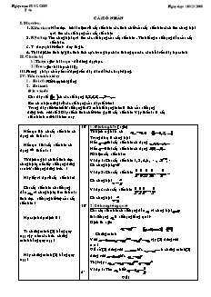 Giáo án môn Toán lớp 11 - Cấp số nhân