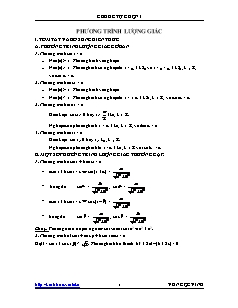 Giáo án môn Toán lớp 11 - Phương trình lượng giác