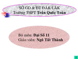 Giáo án môn Toán lớp 11 - Tiết 26: Hoán vị - Chỉnh hợp tổ hợp